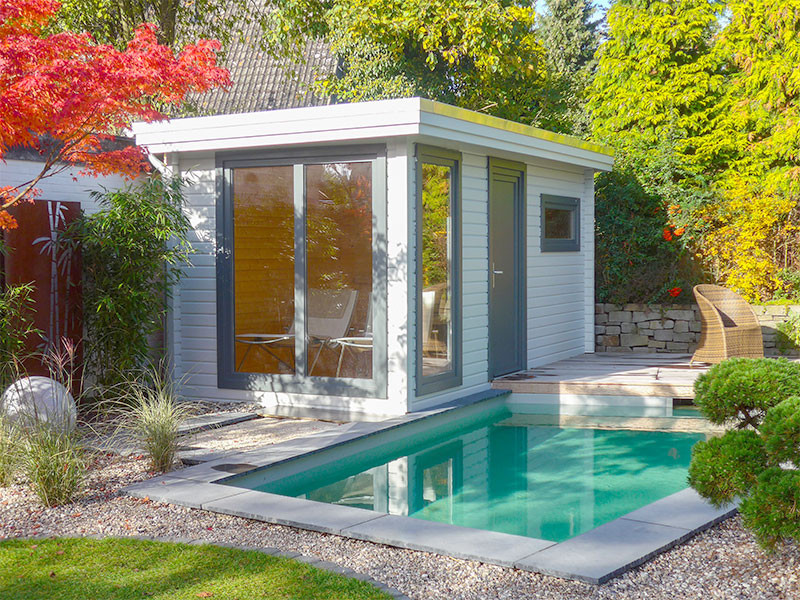 Sauna Garten
 Familiengarten mit Schwimmteich und Sauna