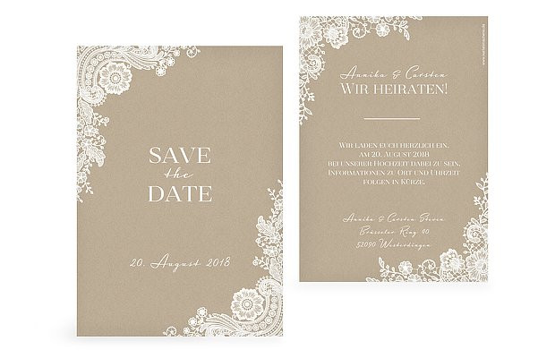 Save The Date Karten Hochzeit
 Save the Date Karten zur Hochzeit – Versand in 1 2 Tagen