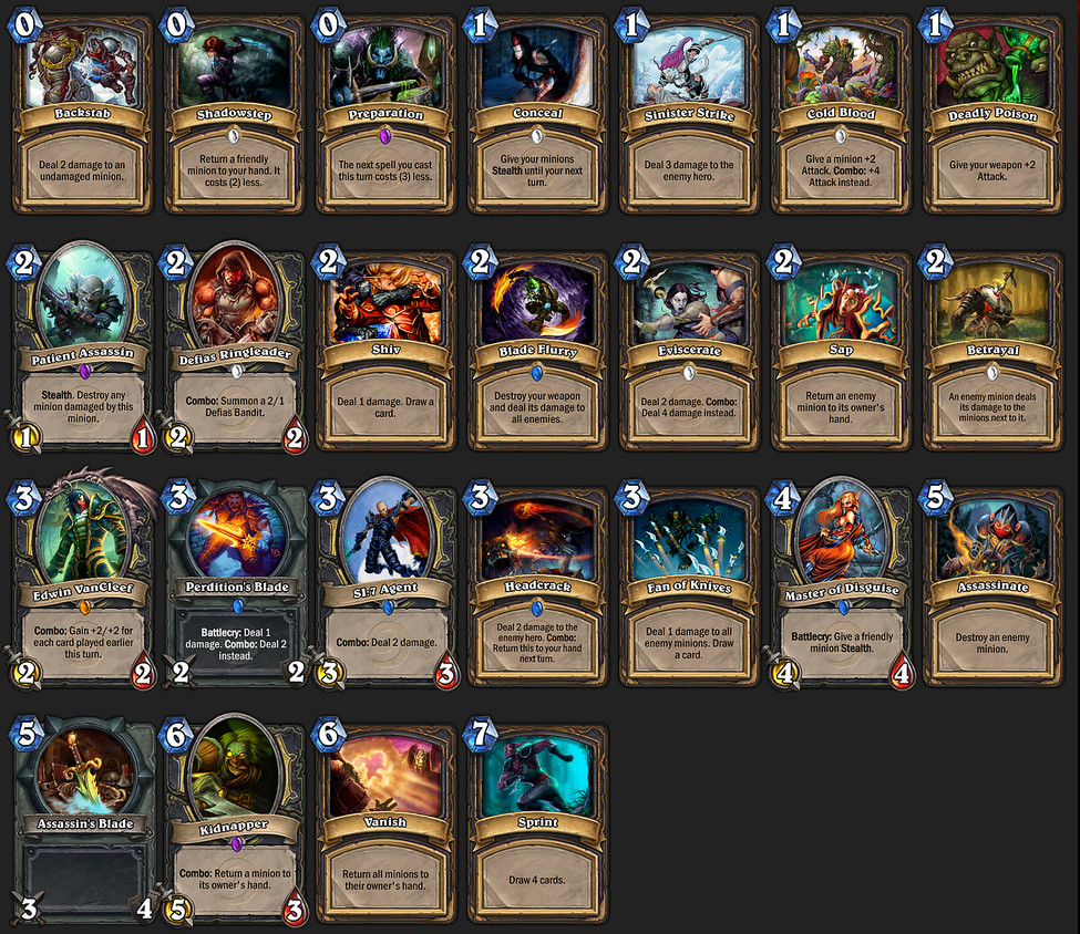 Schamanen Deck
 HS Hearthstone Klassen Karten Deck Übersicht Schamane