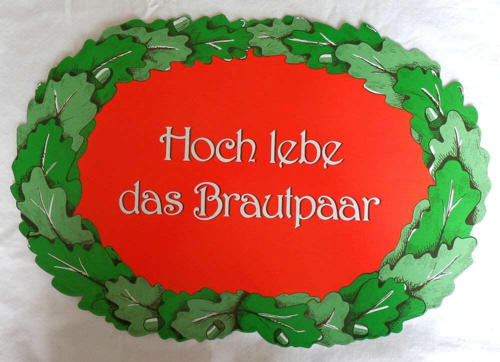 Schild Hochzeit
 Hoch lebe das Brautpaar Plakat Schild Bogenschild Hochzeit