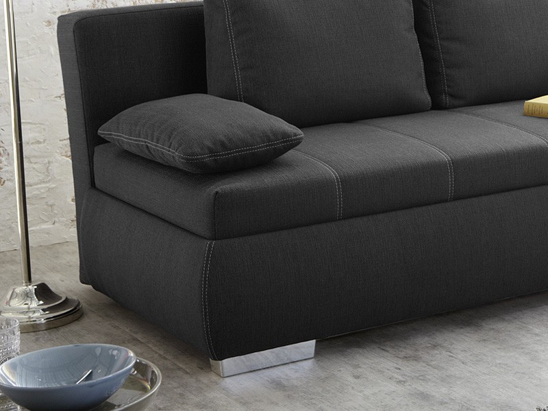 Schlafsofa Dauerschläfer
 Dauerschläfer Schlafsofa Merlin 210x112cm dunkel grau Sofa