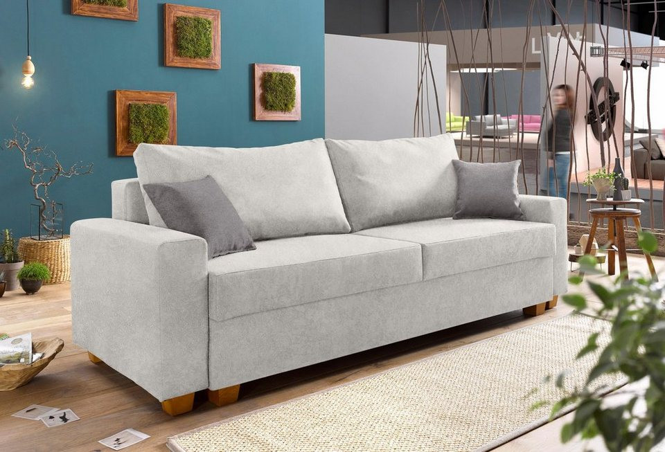 Schlafsofa Mit Bettkasten Und Federkern
 Home affaire Schlafsofa Merano mit Bettkasten und