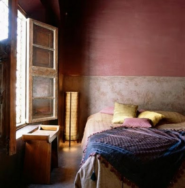 Schlafzimmer Altrosa
 Altrosa Wandfarbe verleiht dem Ambiente Zärtlichkeit