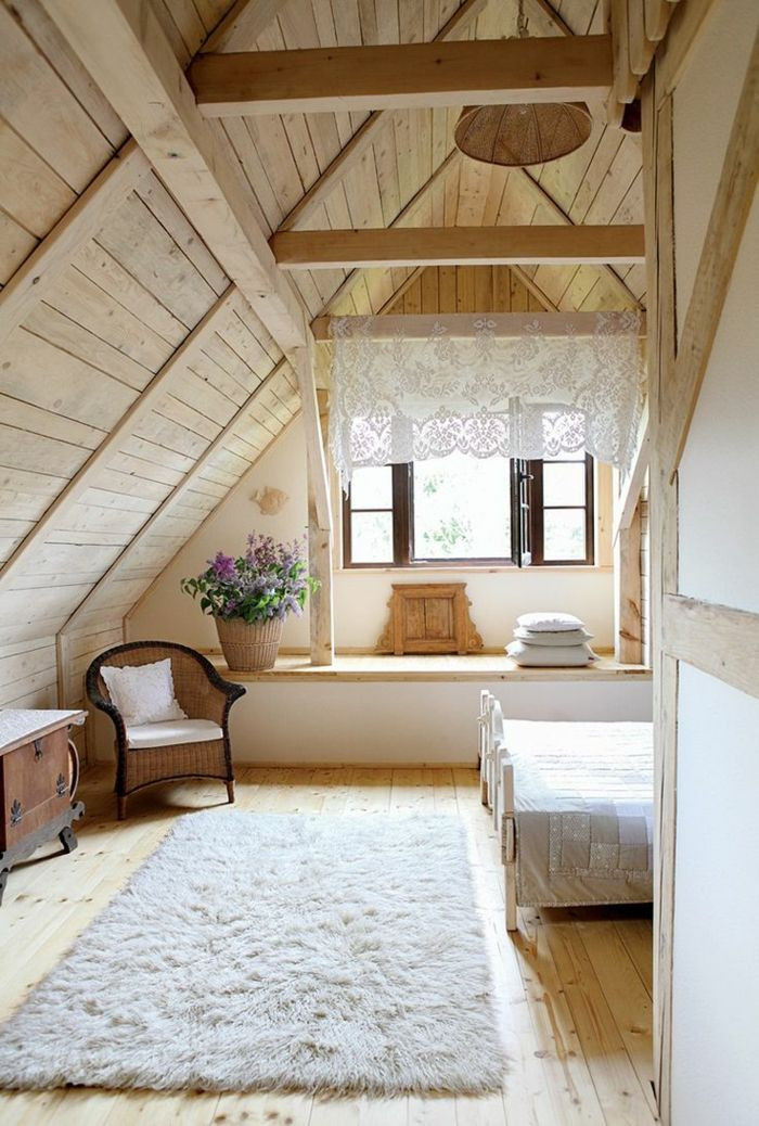 Schlafzimmer Einrichten
 dachgeschoss einrichten schlafzimmer weißer teppich
