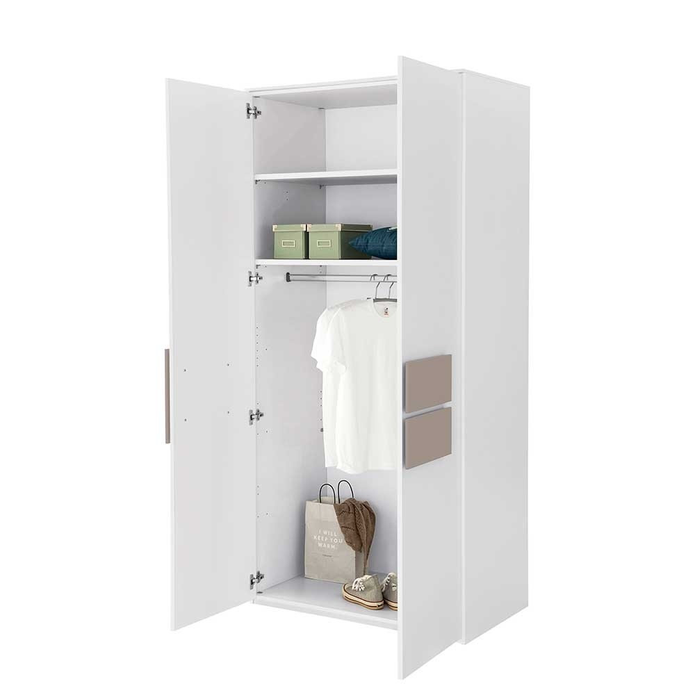 Schlafzimmerschrank Weiß
 Schlafzimmerschrank in Weiß mit Taupe Orhun