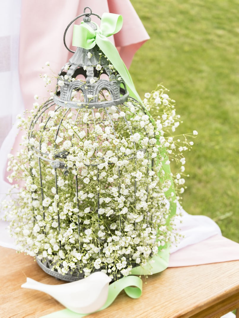 Schleierkraut Hochzeit
 Blumendeko auf der Hochzeit mit Schleierkraut – myprintcard