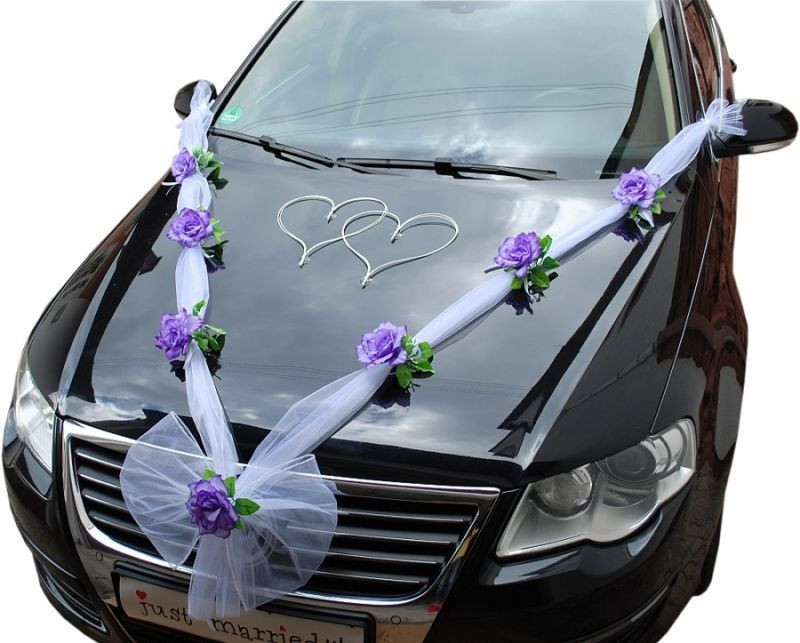 Schleife Auto Hochzeit
 Details zu Hochzeit Autodeko Brautauto Autoschmuck