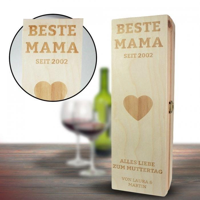 Schöne Geschenke Für Mama
 Personalisierte Weinkiste für Mama