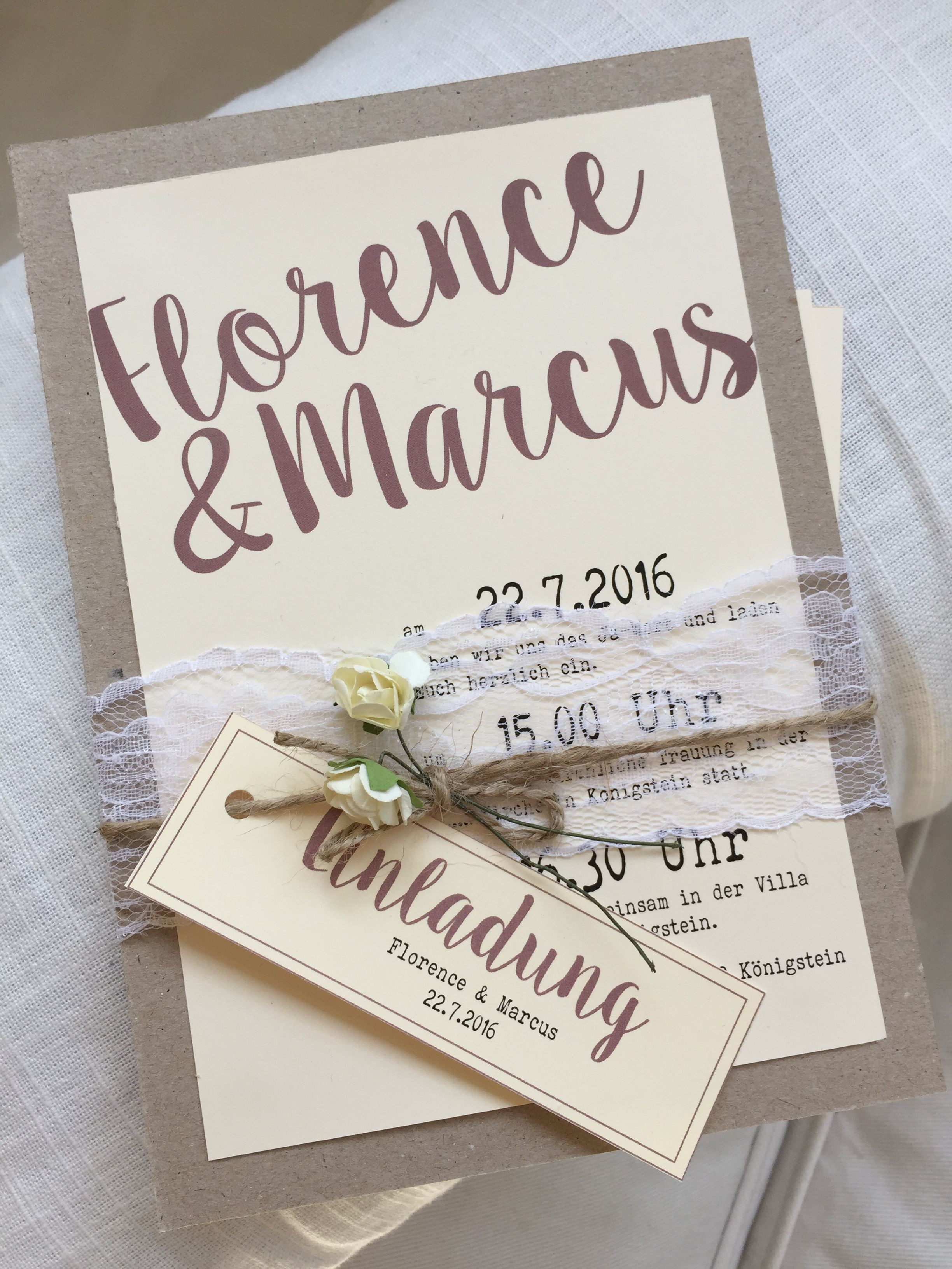 Schöner Text Zur Hochzeit
 Vintage Einladungskarte zur Hochzeit mit schöner