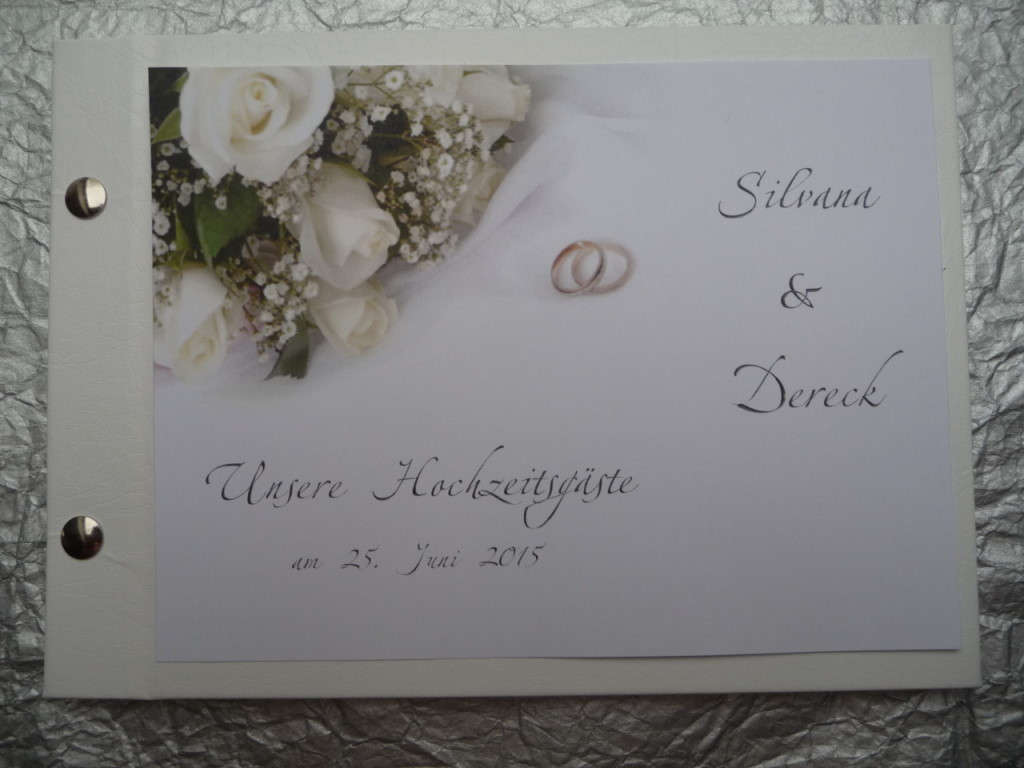 Schraubalbum Hochzeit
 Hochzeit Gästebuch DIN A5 Rosen Hochzeitsbuch Einladungen