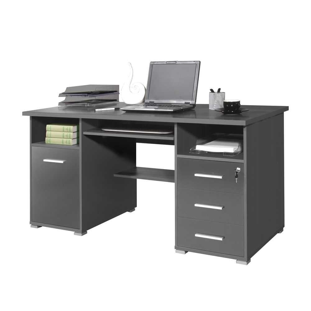 Schreibtisch Grau
 Schreibtisch Soloro in Grau mit viel Stauraum