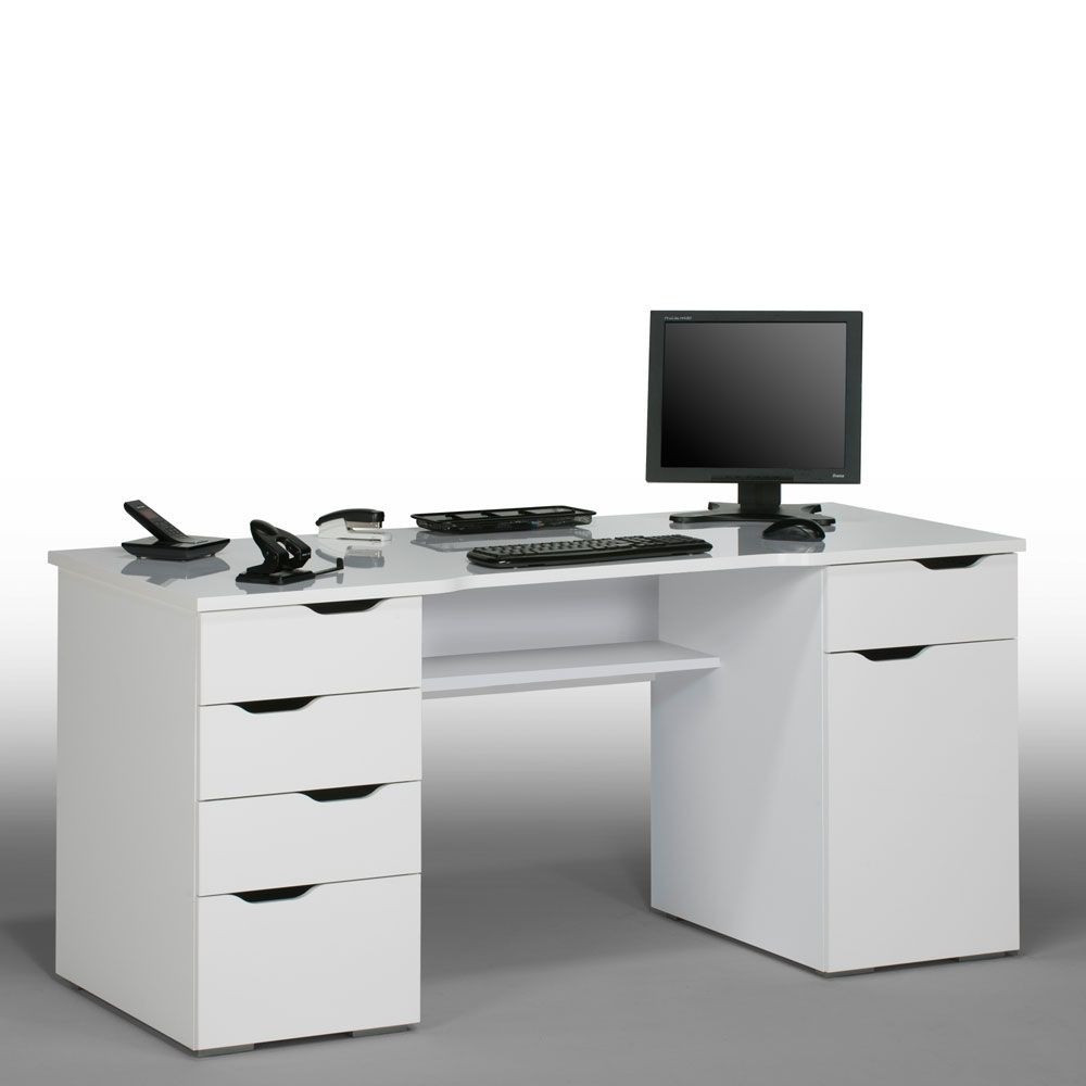 Schreibtisch Hochglanz Weiß
 Schreibtisch in Hochglanz Weiß