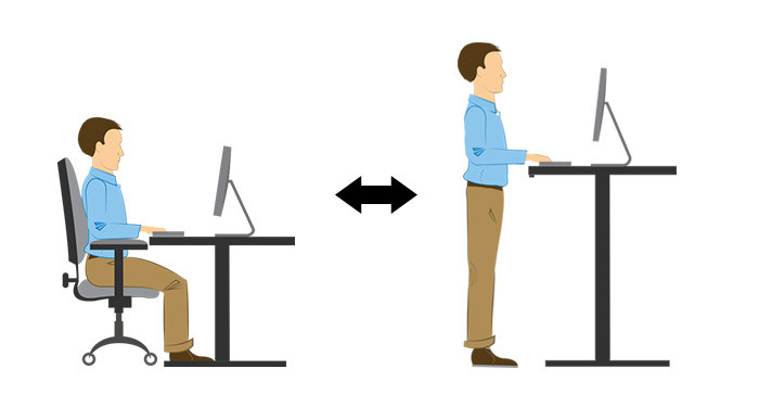 Schreibtisch Höhe
 Rückenschmerzen mit dem richtigen Schreibtisch vorbeugen