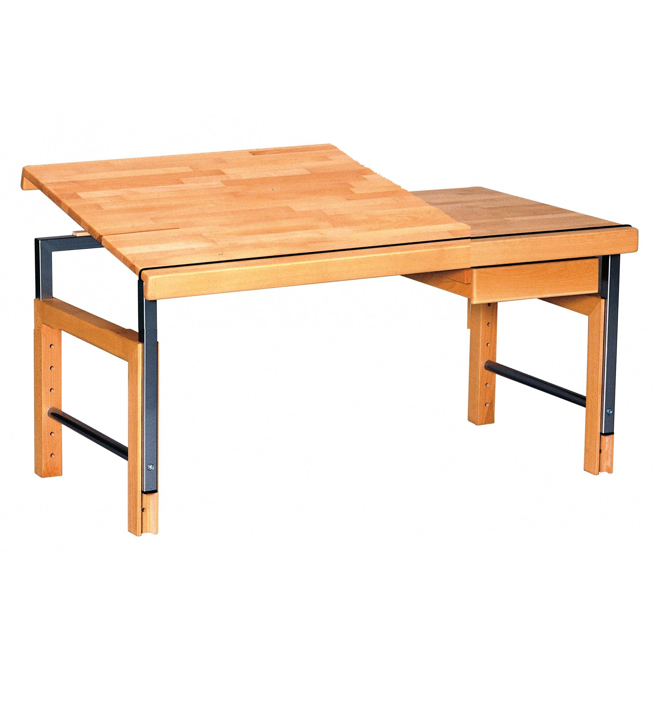 Schreibtisch Höhenverstellbar Kinder
 ZIGGY der Massivholz Schreibtisch für Kinder