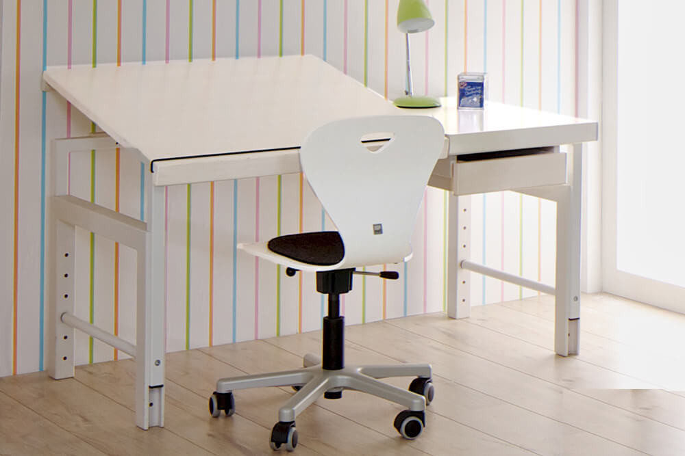Schreibtisch Höhenverstellbar Kinder
 ZIGGY fort der Massivholz Schreibtisch mit eilter