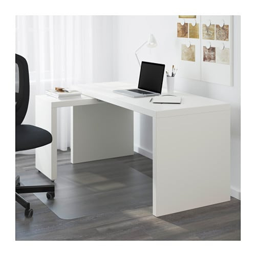 Schreibtisch Ikea Malm
 MALM Schreibtisch mit Ausziehplatte weiß IKEA