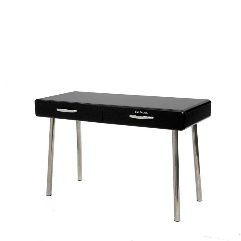 Schreibtisch Schwarz
 Retro Schreibtisch Flavian in Schwarz 120 cm