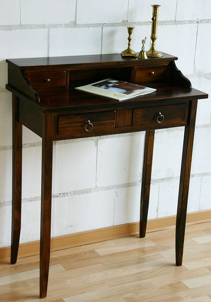 Schreibtisch Sekretär
 Massivholz Sekretär Schreibtisch mit 4 Schubladen Holz