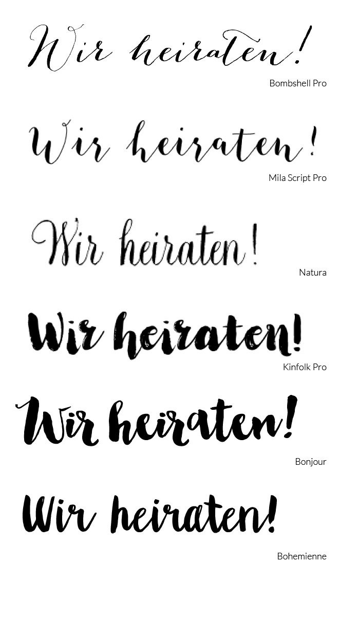 Schriftart Hochzeit Word
 Schöne Kalligrafie & Script Schriftarten für Eure