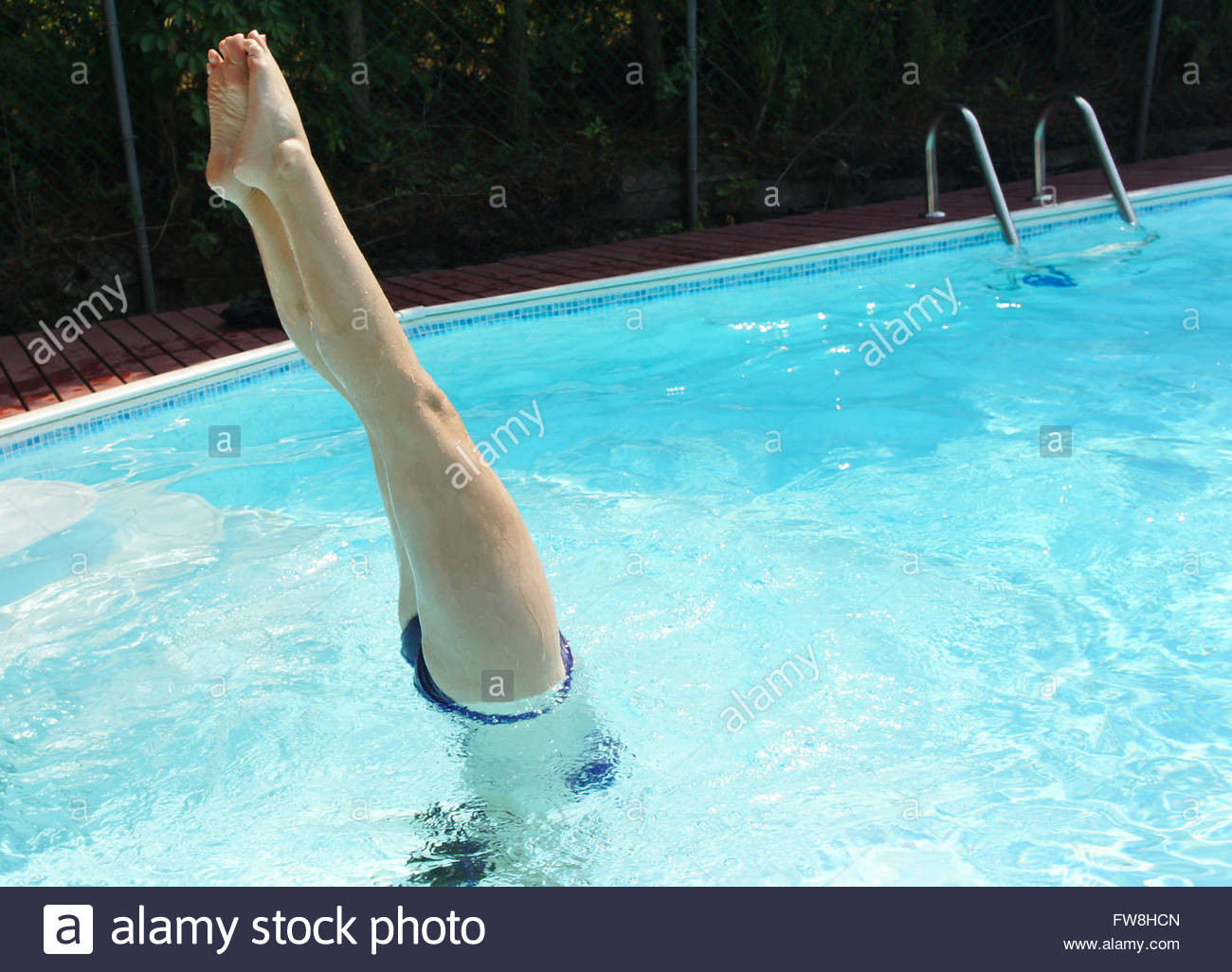 Schwimmbad Auf Englisch
 Hinterhof Sommer Urlaub Genießen Sie das Schwimmbad zu
