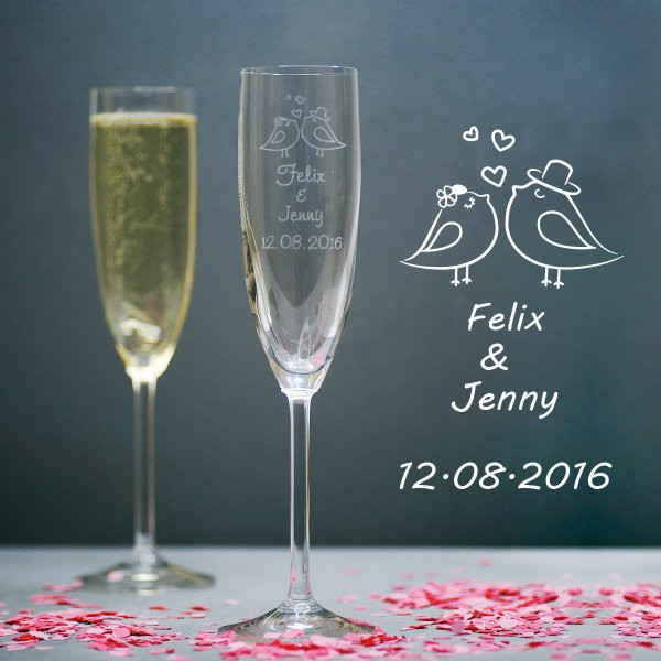 Sektgläser Hochzeit
 Personalisierbares 2er Set Sektgläser zur Hochzeit online