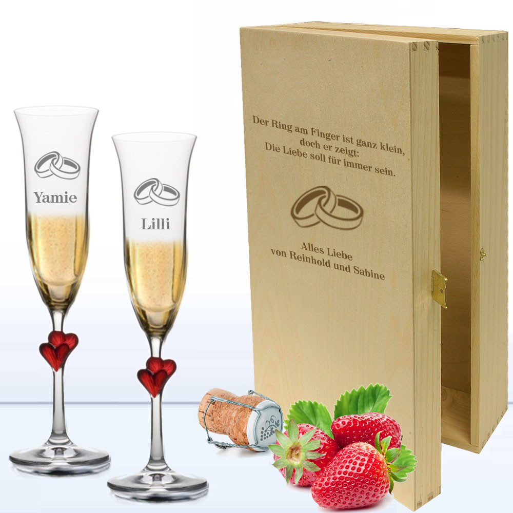 Sektgläser Hochzeit
 Sektgläser mit Gravur Geschenkset Hochzeit