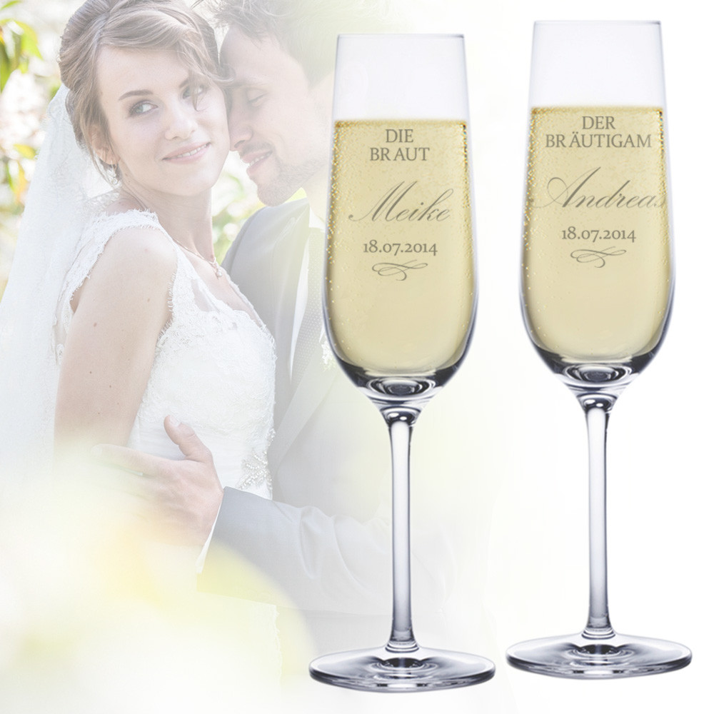 Sektgläser Hochzeit
 Sektgläser zur Hochzeit – Braut und Bräutigam für jeden eins