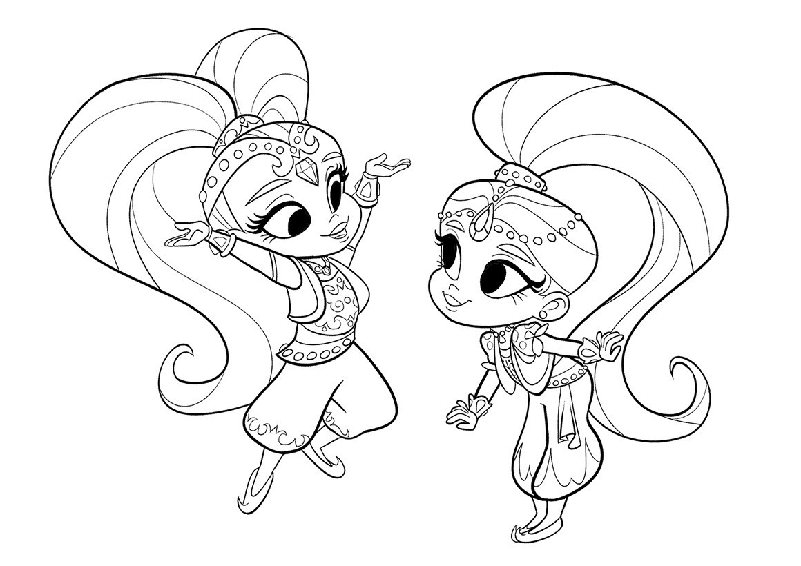 Shimmer And Shine Ausmalbilder
 Shimmer and Shine coloring pages to and print for