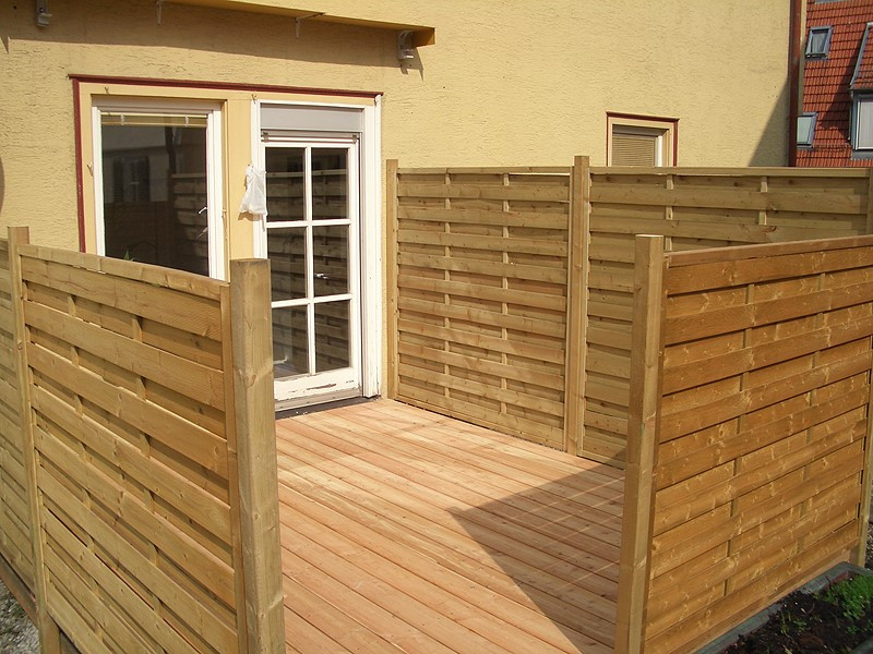 Sichtschutz Terrasse Holz
 Terrasse mit Sichtschutz – Holzbau Breckel