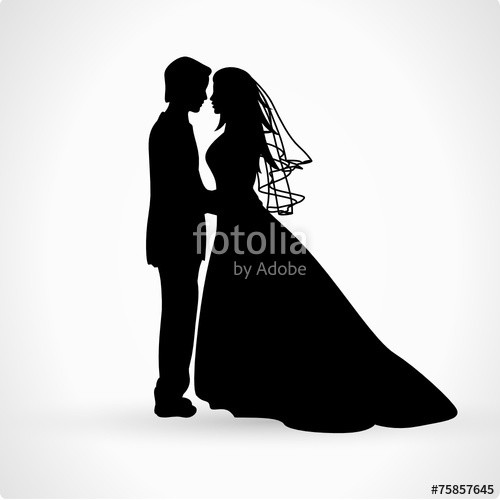 Silhouette Hochzeit
 "Brautpaar Silhouette" Stockfotos und lizenzfreie Vektoren