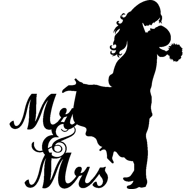Silhouette Hochzeit
 Sticker Mariage Mr & Mrs 1 CUTTING FILES