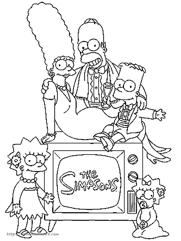 Simpsons Ausmalbilder
 辛普森一家简笔画[32p]