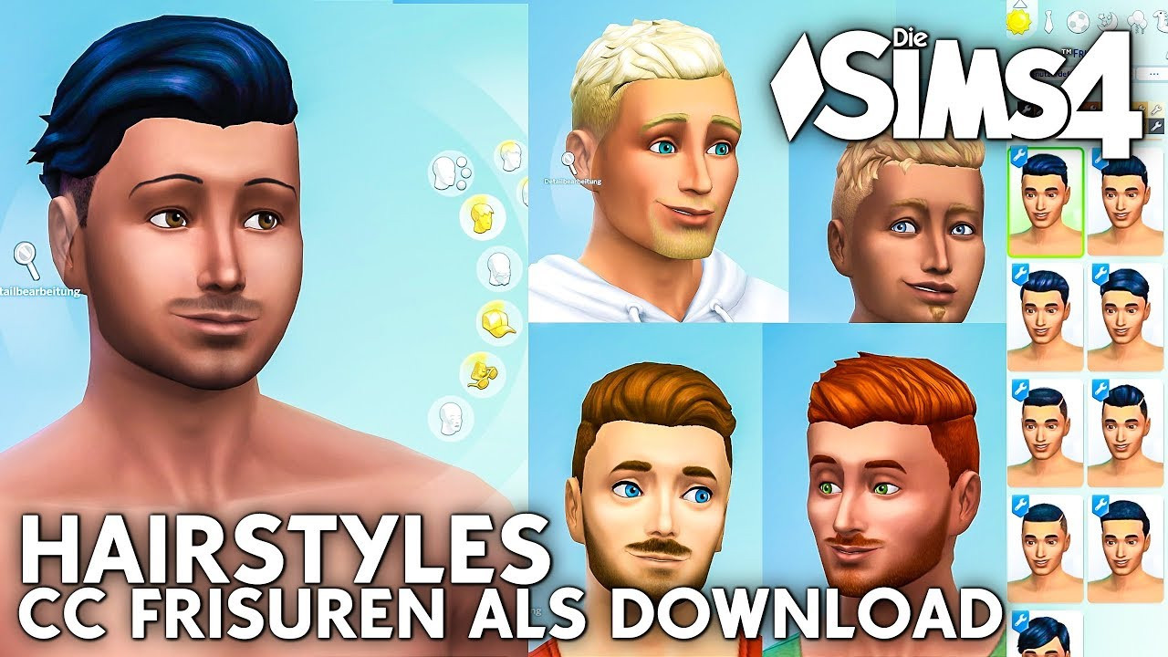Sims 4 Frisuren
 Männer Frisuren als Download