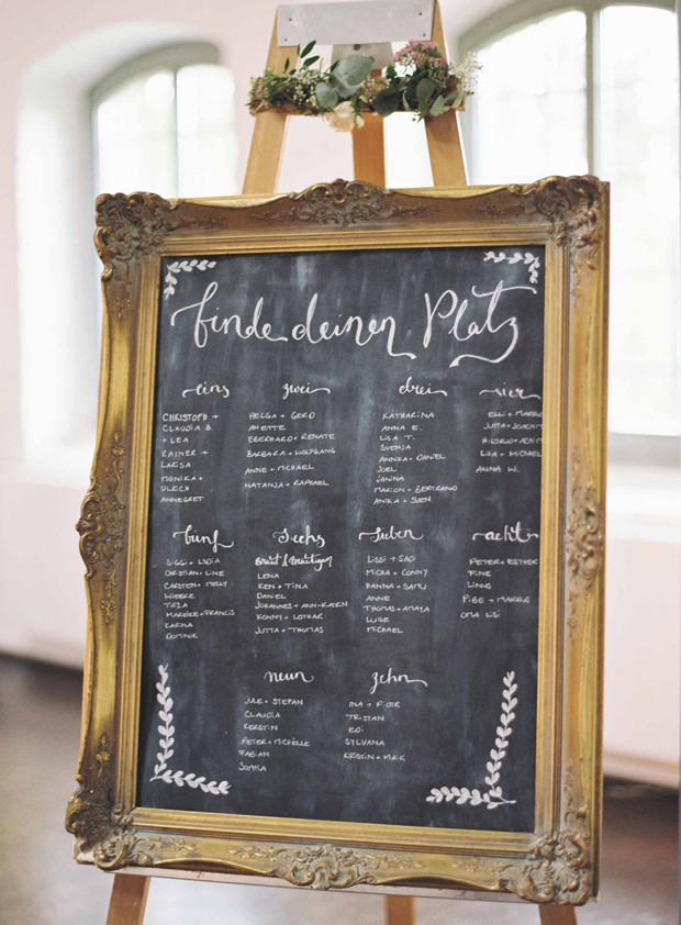Sitzordnung Hochzeit Ideen
 Handlettering DIY Hochzeit von Madalina Sheldon
