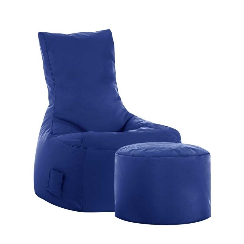Sitzsack Sessel
 Sessel Sitzsack Medita in Blau mit Hocker
