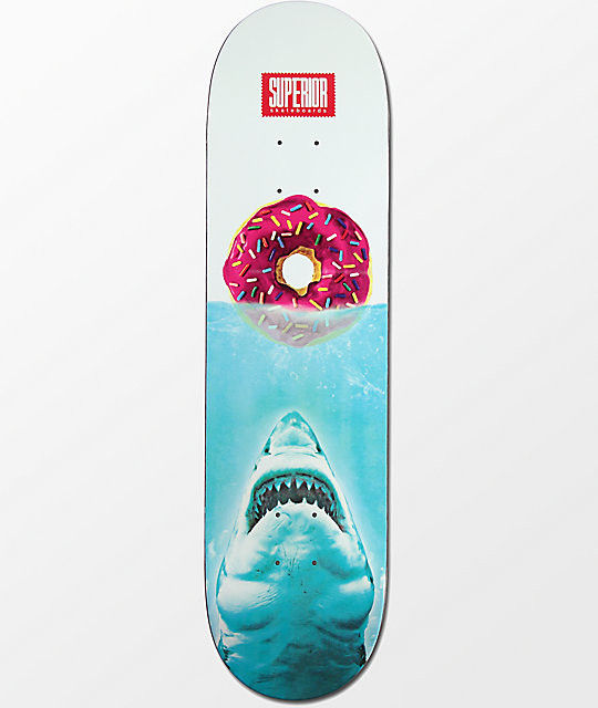 Skateboard Deck
 Superior Jaws Donut 8 125" Skateboard Deck