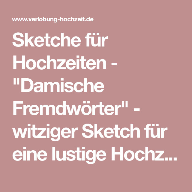 Sketche Zur Goldenen Hochzeit
 Sketche Goldene Hochzeit