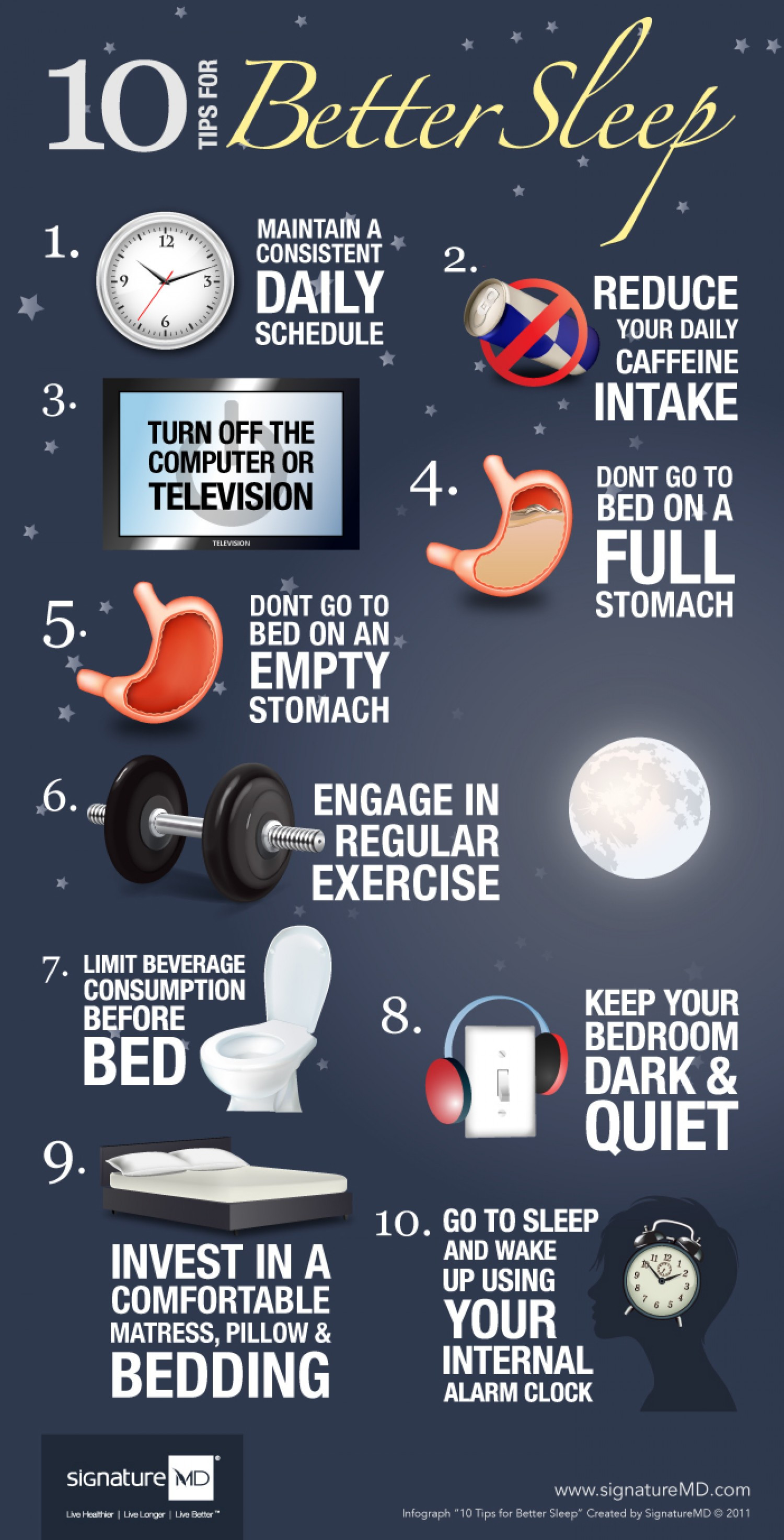 Sleep Better
 10 Tips for Better Sleep