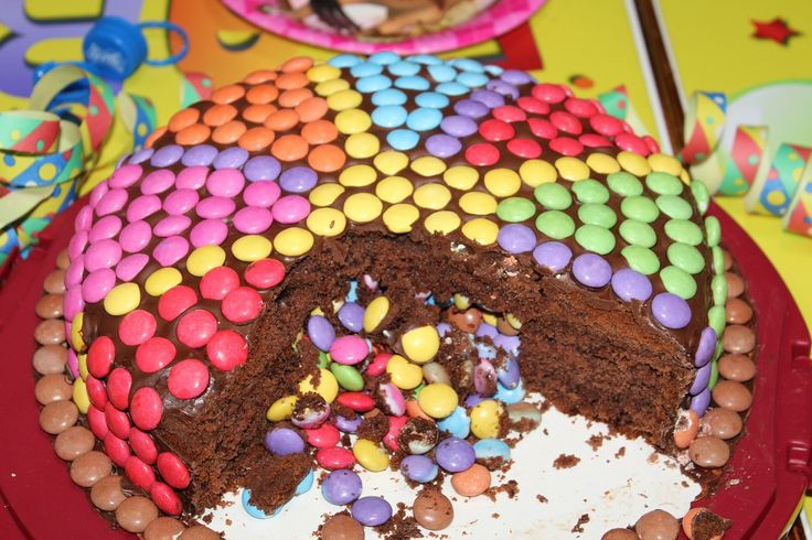 Smarties Kuchen
 Pinata Kuchen mit Smarties Füllung Ideal für