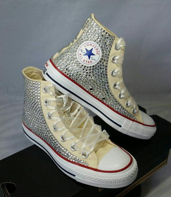 Sneaker Hochzeit
 Voller Bling Hochzeit Converse Braut Sneakers Custom