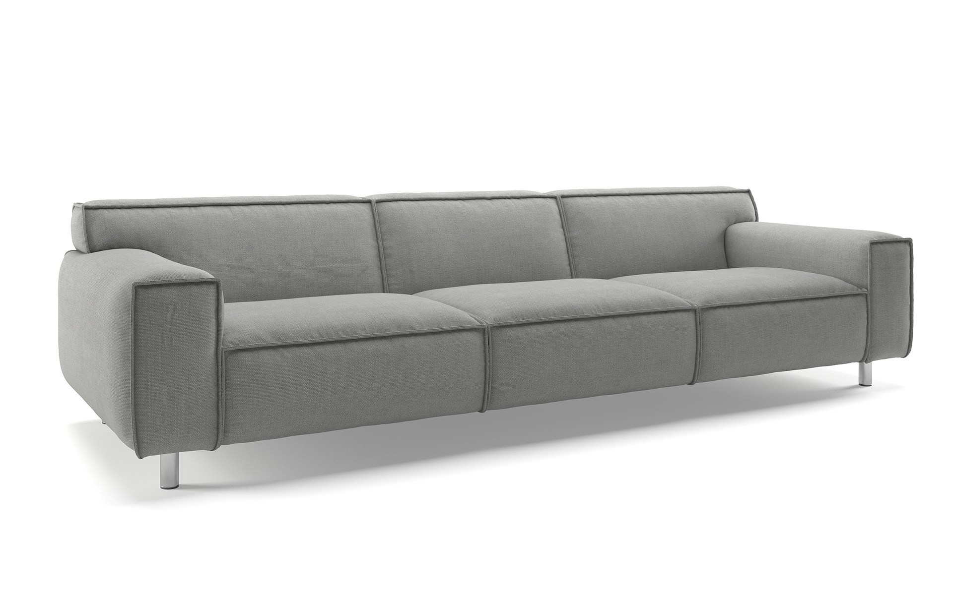 Sofa 3 Sitzer Grau
 Stoff 3er Couch Dreisitzer Sofa