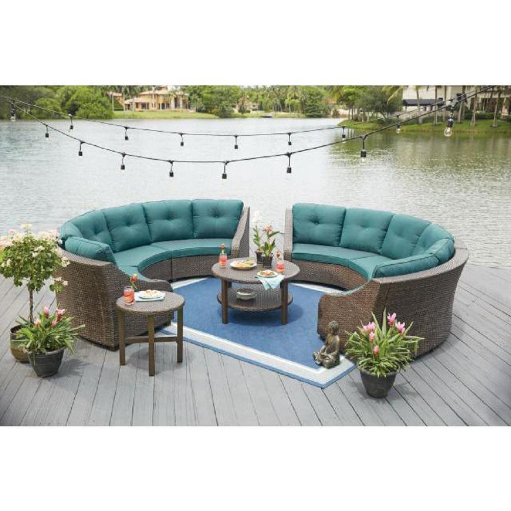 Sofa Depot
 Hampton Bay Torquay Wicker Outdoor Sofa with Charleston