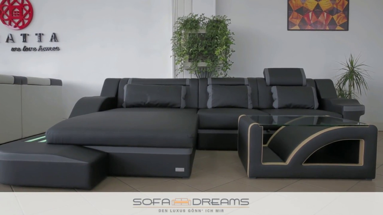 Sofa Dreams
 Sofa Dreams Ledersofa Palermo als Ecksofa mit Couchtisch