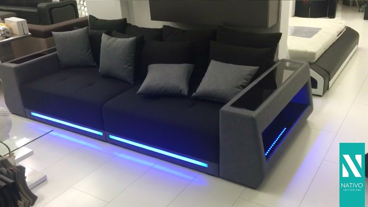 Sofa Mit Led
 Nativo Möbel Schweiz BIG Sofa VICE mit LED Beleuchtung