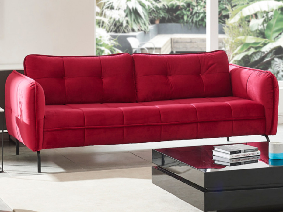 Sofa Rot
 Sofa Stoff Samt Rot online kaufen