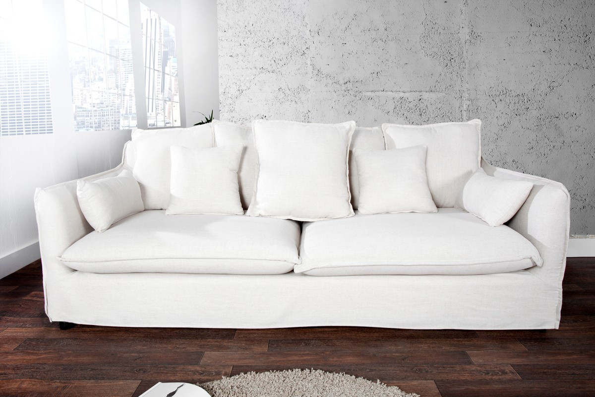 Sofa Weiß
 Casa Padrino Designer Wohnzimmer 3er Sofa weiss Luxus