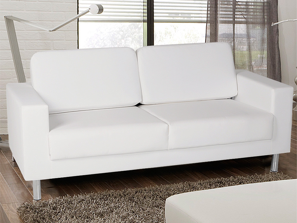 Sofa Weiß
 SUSI 3 Sitzer Kunstleder Sofa weiss