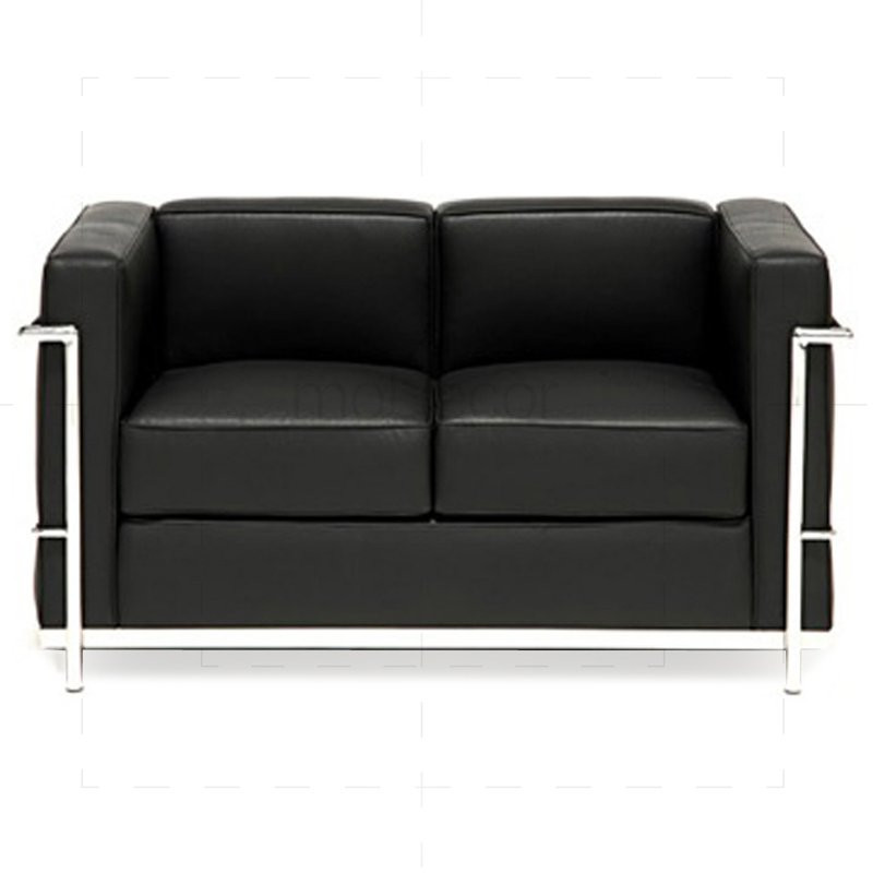 Sofa Zweisitzer
 Le Corbusier LC2 Sofa Zweisitzer mit schwarzem Leder
