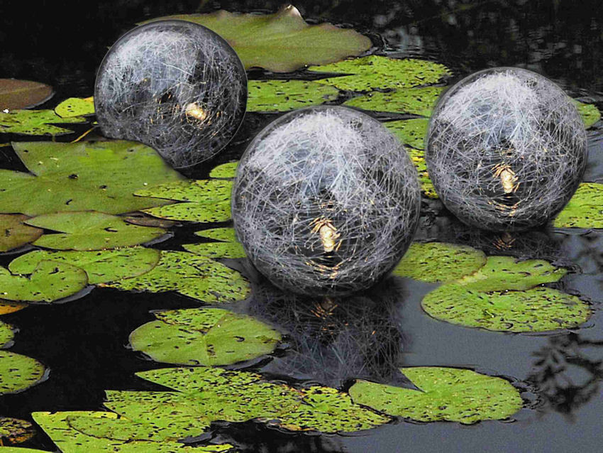 Solarkugeln Garten
 Schwimmende Solarkugeln 3er Set Schwimmkugeln