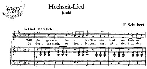 Songs Zur Hochzeit
 Schubert Hochzeit Lied Jacobi Songs sheet music